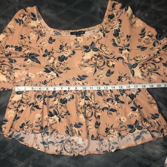 NWT American Eagle Stitched Square Neck Blouse - Picture 12 of 13